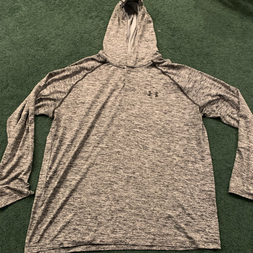 Under Armour Loose Heat Gear - long sleeve with hood - MENS XL GREY
